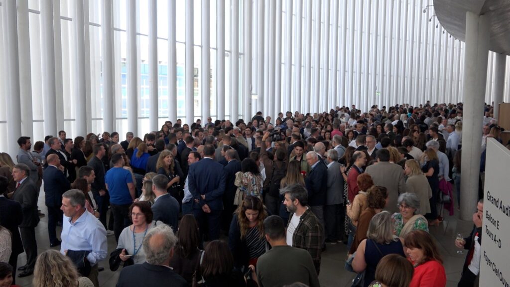 Conference audience in a bright Brussels venue