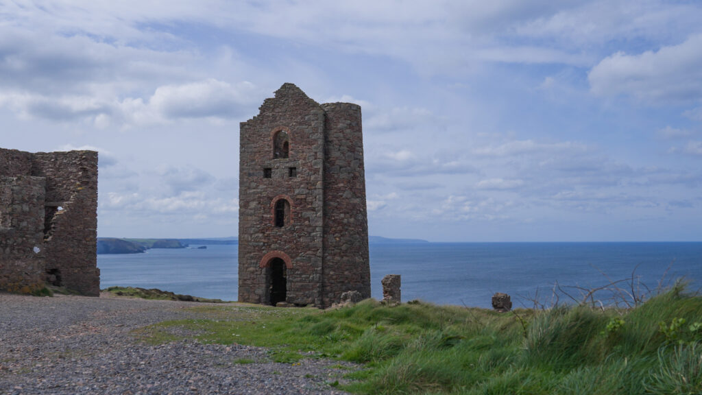 Cornish mining engine house on the coast near St Agnes — REVIVE fieldwork